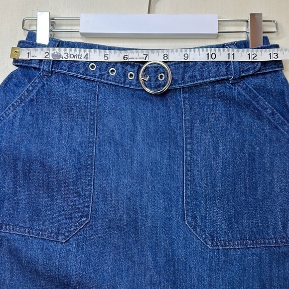 Gianni Bini Belted Denim Mini Skirt Size S - Picture 13 of 15